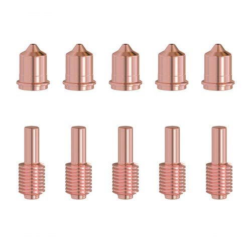 KEMAO 5Pcs 220671 Nozzle 5Pcs 220669 Electrode Tips Fit for PMX45 T45 M/V Plasma Cutting Torch Consumables - Image 1
